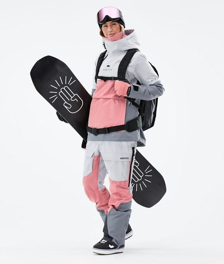 Dune W 2021 Snowboardjacke Damen Light Grey/Pink/Light Pearl