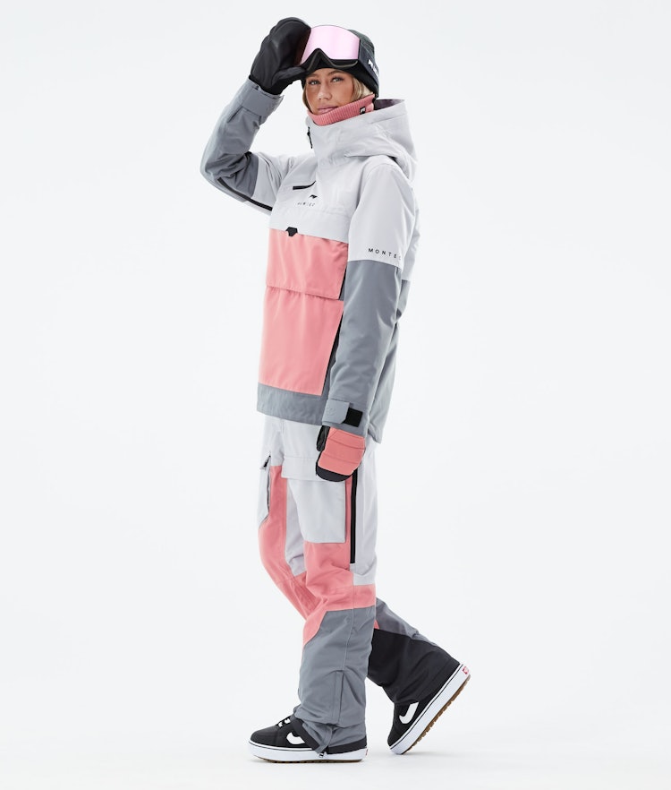 Dune W 2021 Veste Snowboard Femme Light Grey/Pink/Light Pearl
