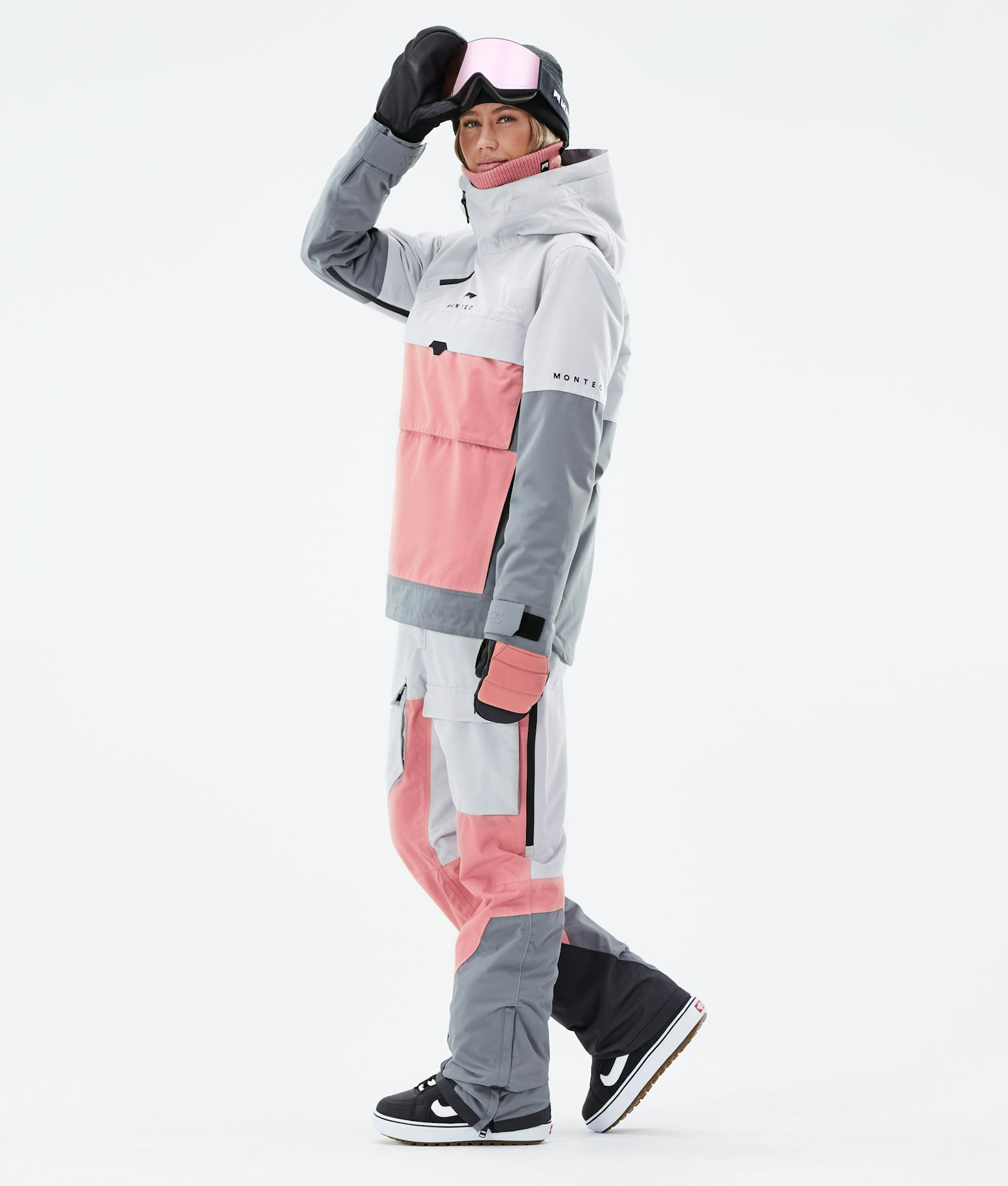 Dune W 2021 Snowboardjacke Damen Light Grey/Pink/Light Pearl
