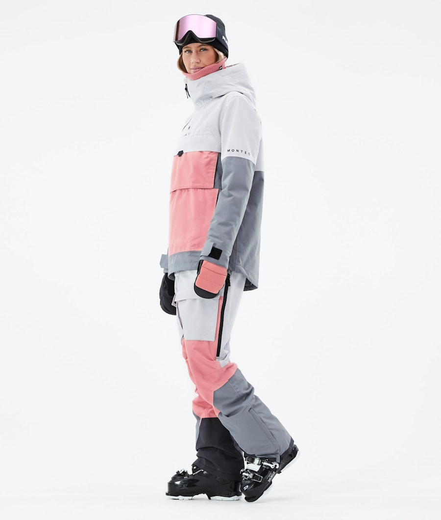 Montec Dune W 2021 Women's Ski Jacket Light Grey/Pink/Light Pearl