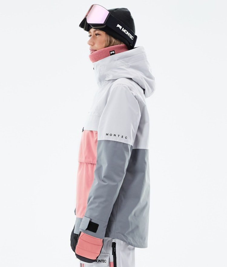 Dune W 2021 Veste Snowboard Femme Light Grey/Pink/Light Pearl