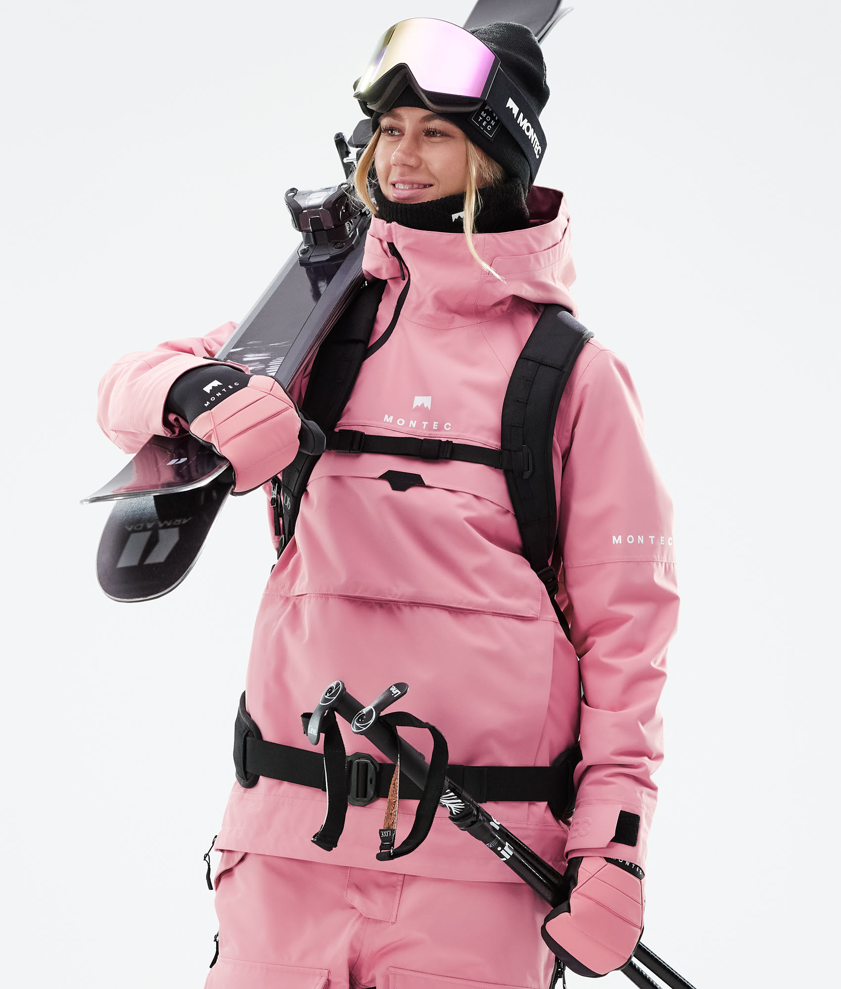 skianzug damen rosa