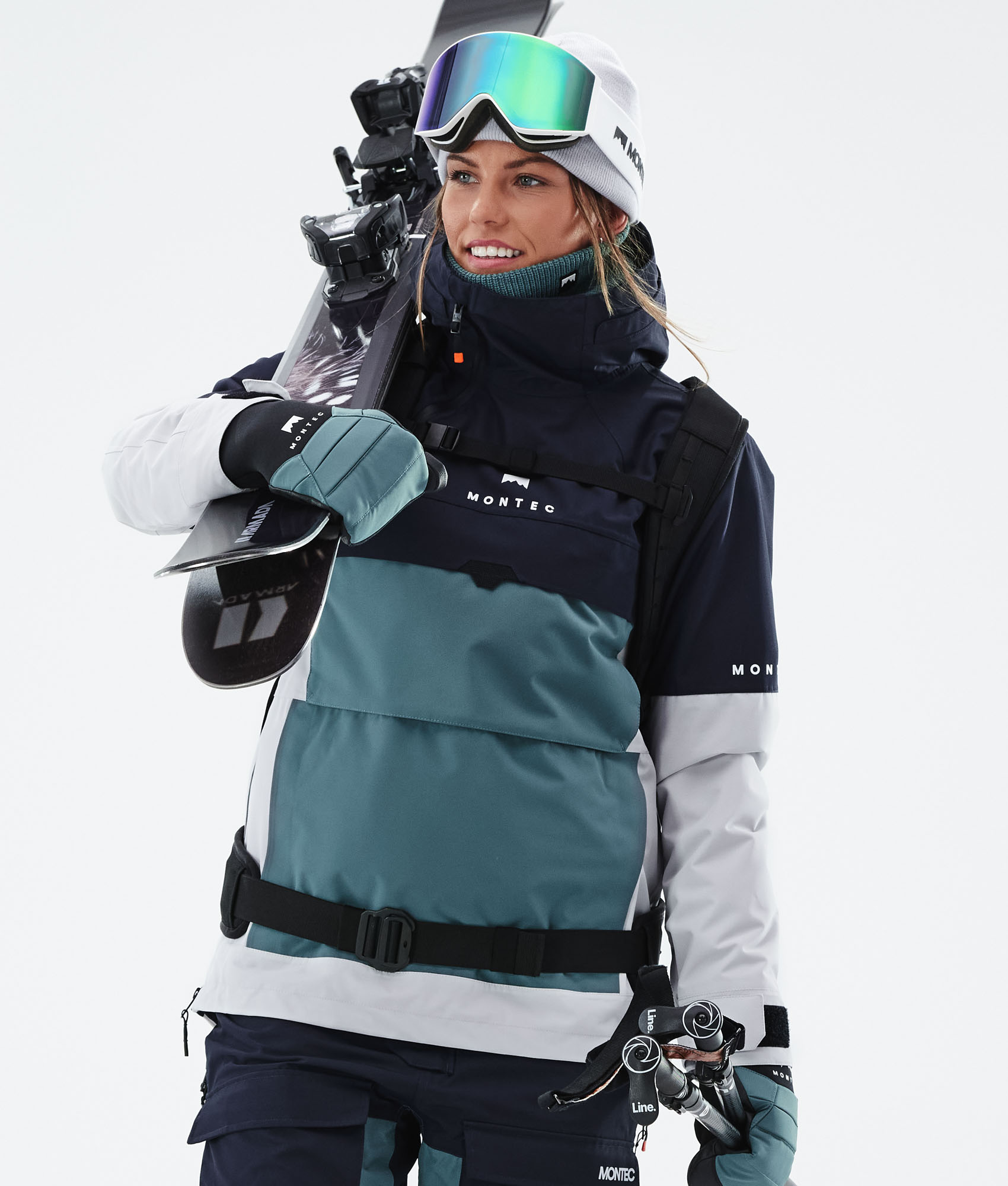 Montec Dune W Women's Ski Jacket Marine/Atlantic/Light Grey