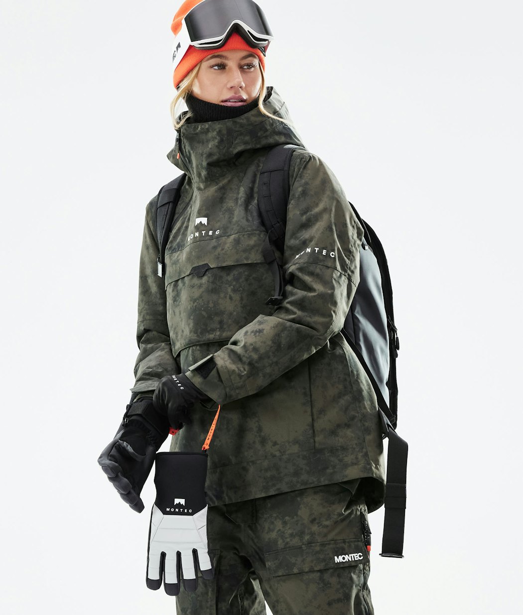 Dune W 2021 Snowboard Jacket Women Olive Green Tiedye Renewed