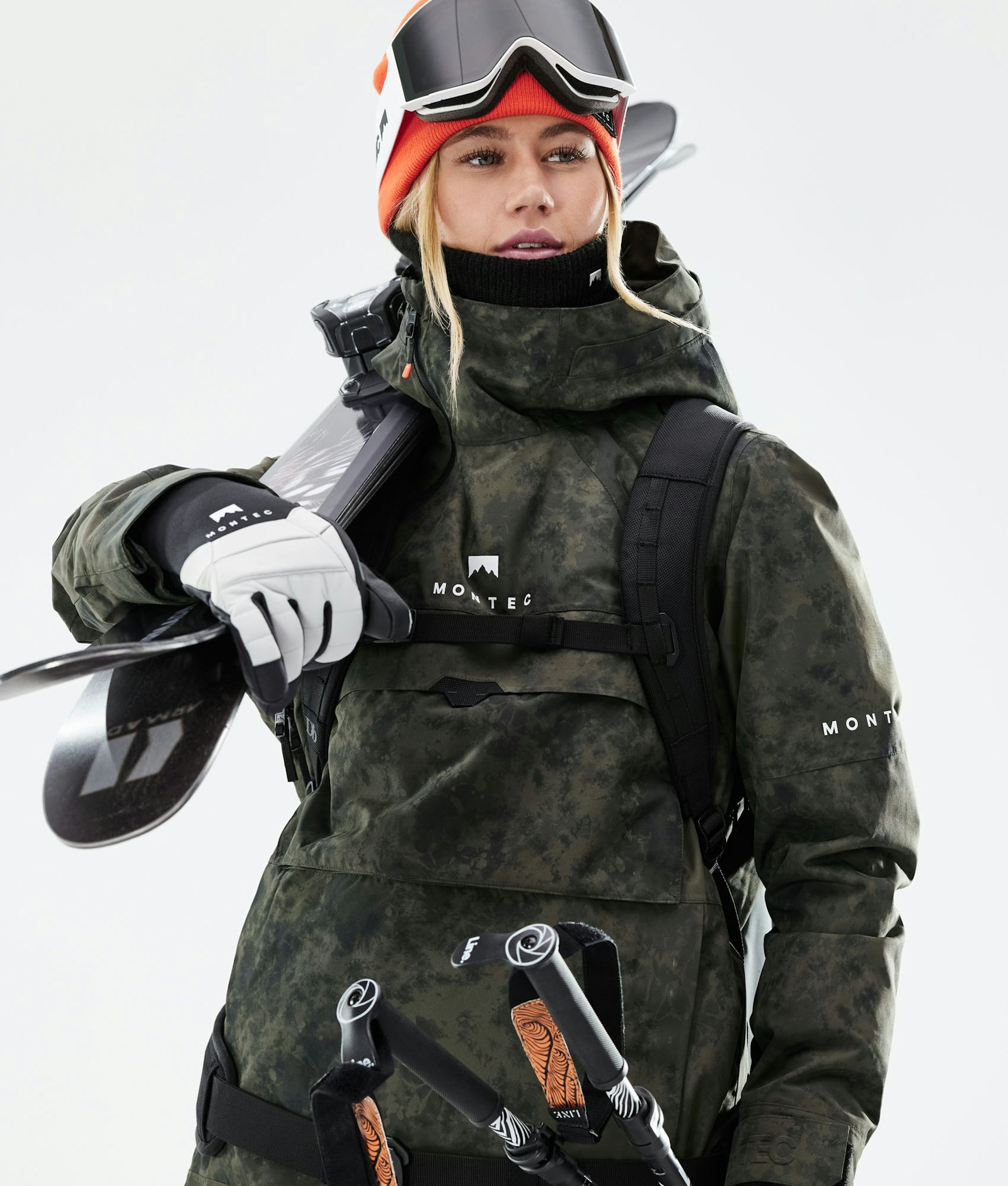 Montec Dune W 2021 Ski Jacket Women Olive Green Tiedye