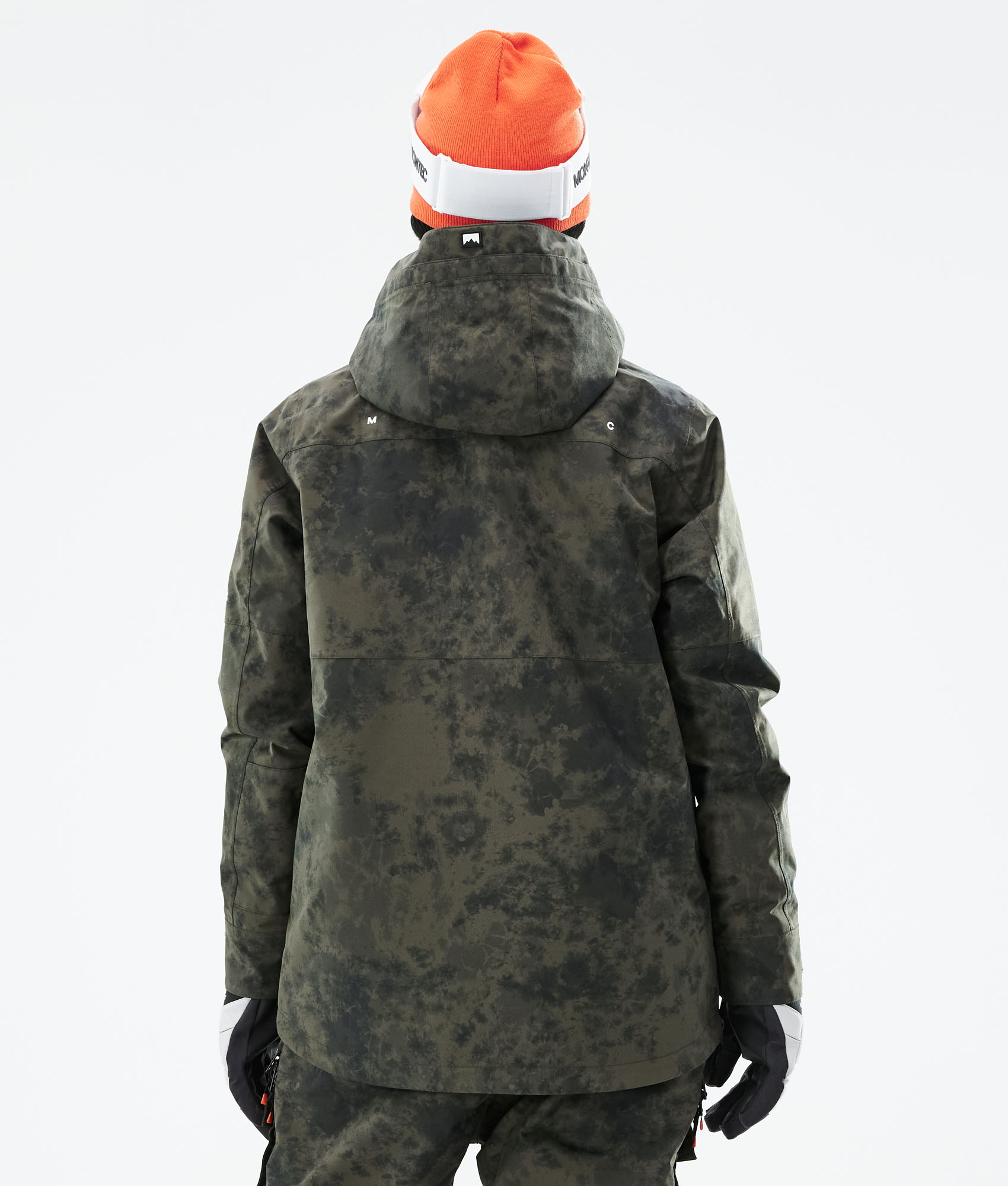 dune ski jacket khaki white