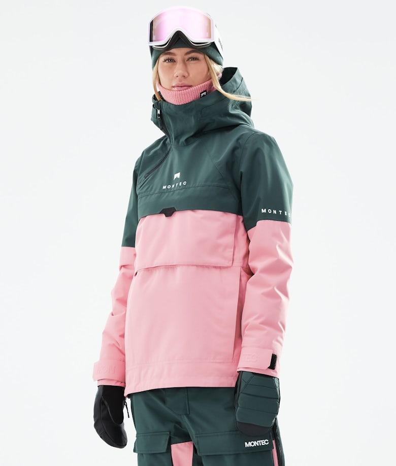 Montec Dune W 2021 Women's Snowboard Jacket Dark Atlantic/Pink | Montecwear.com