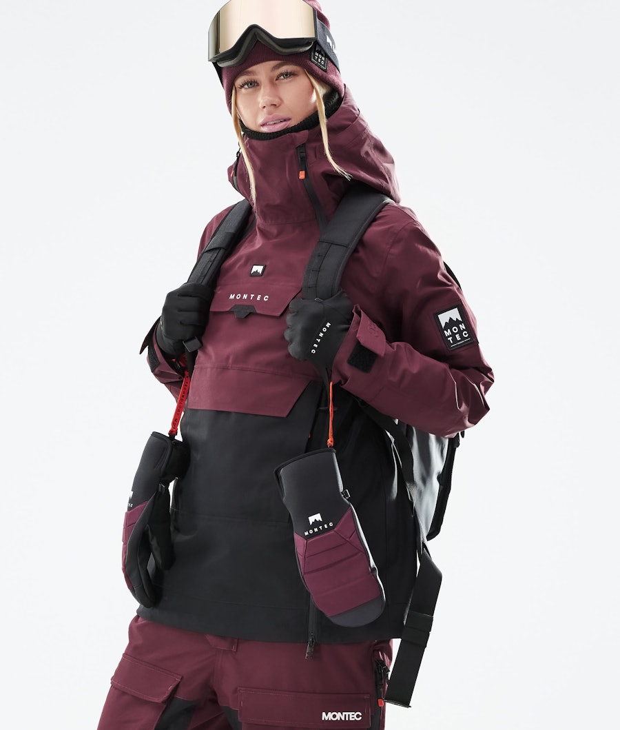 Montec Doom W 2021 Women's Snowboard Jacket Burgundy/Black