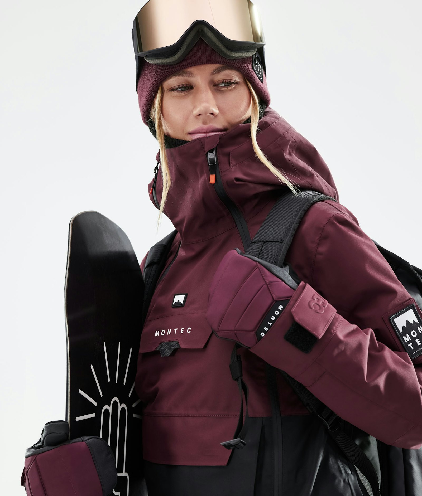 Montec Doom W 2021 Snowboard jas Dames Burgundy/Black
