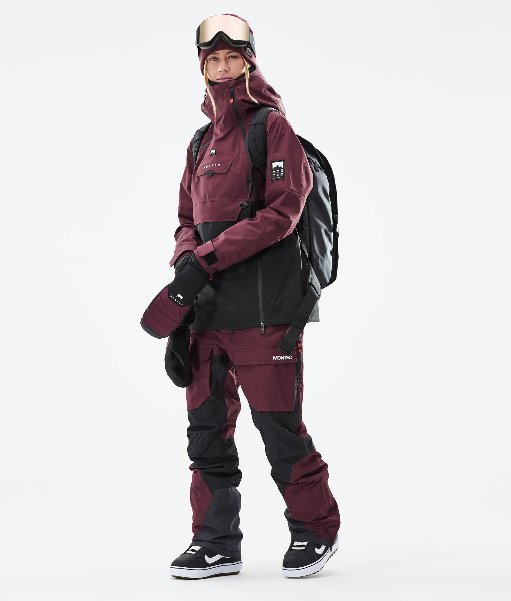 snowboard jacket burgundy