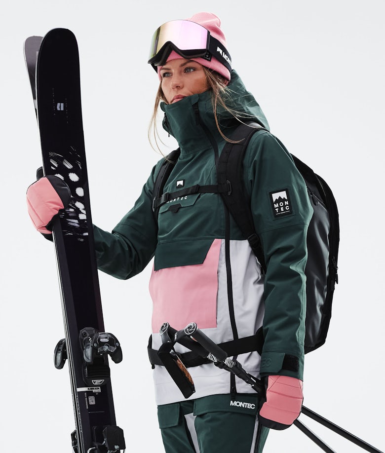 Montec Doom W 2021 Women's Ski Jacket Dark Atlantic/Pink/Light Grey | Montecwear.com