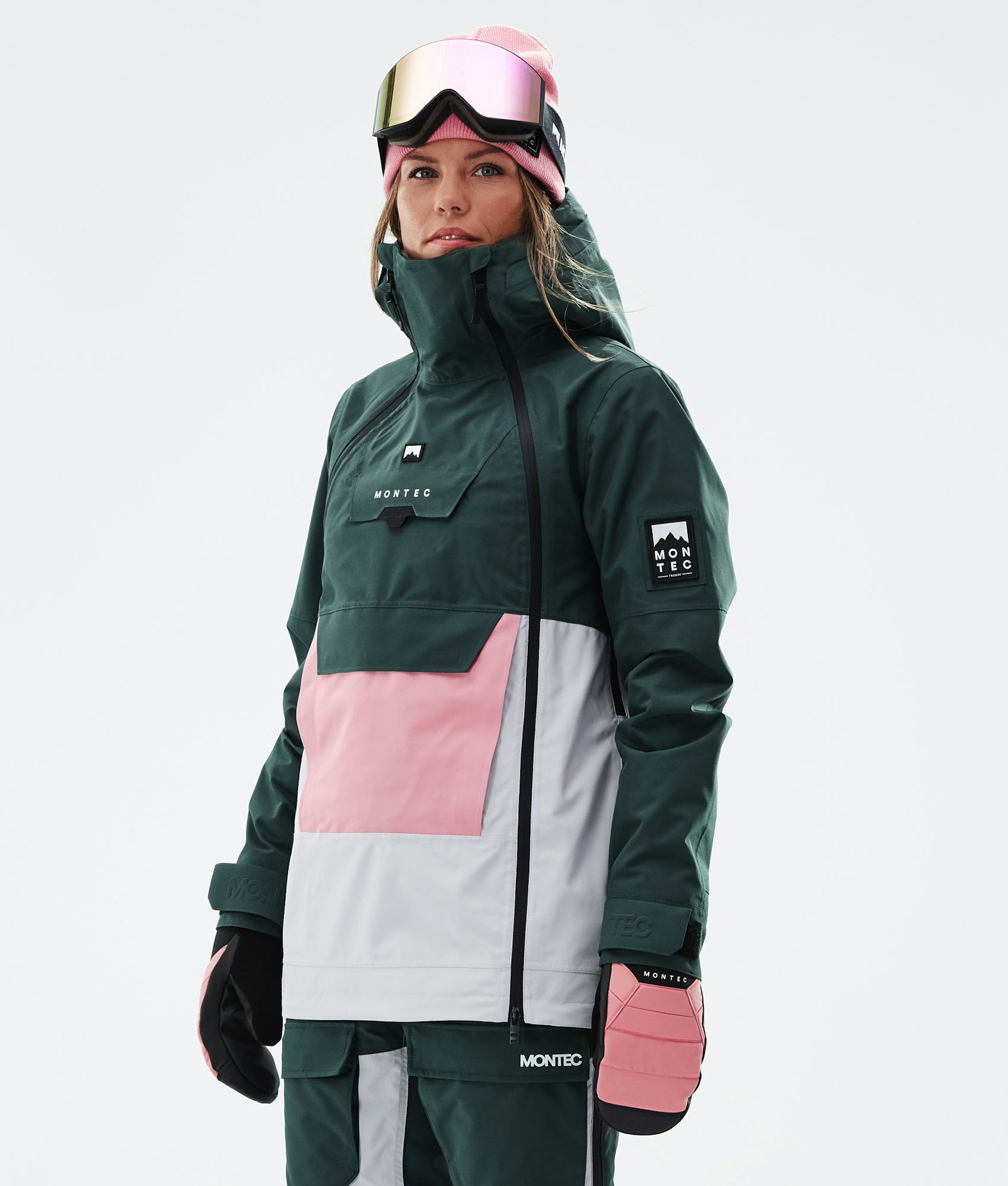 Montec Doom W 2021 Ski Jacket Women Dark Atlantic/Pink/Light Grey