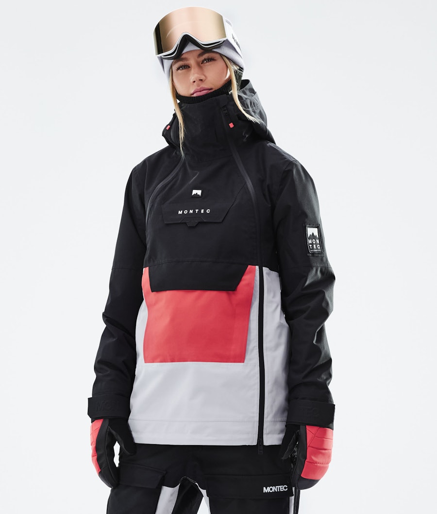 Doom W Ski Jacket Women Black/Coral/Light Grey