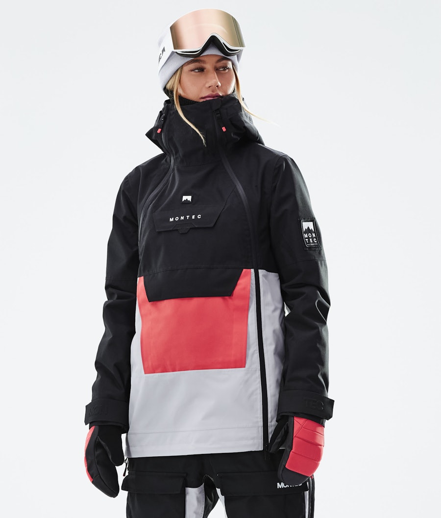Montec Doom W Snowboard Jacket Black/Coral/Light Grey