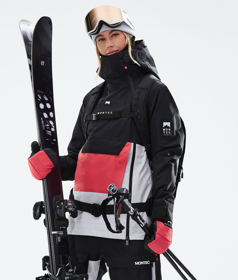 Doom W 2021 Ski Jacket Women Black/Coral/Light Grey