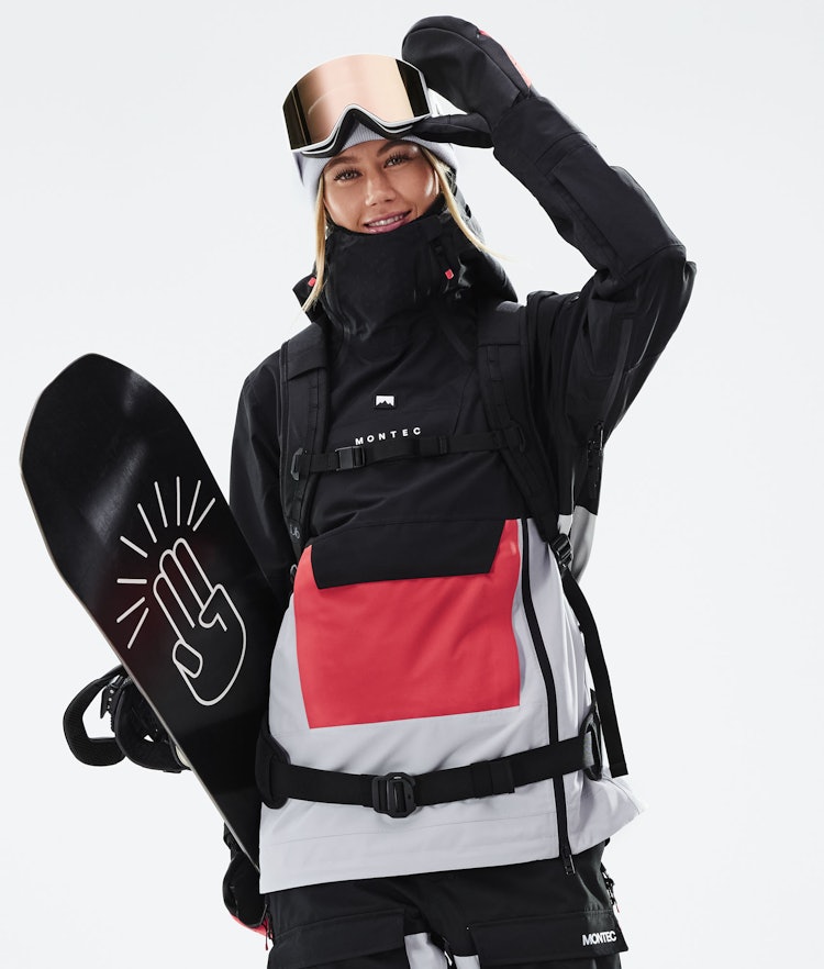 Doom W 2021 Snowboard Jacket Women Black/Coral/Light Grey, Image 4 of 13
