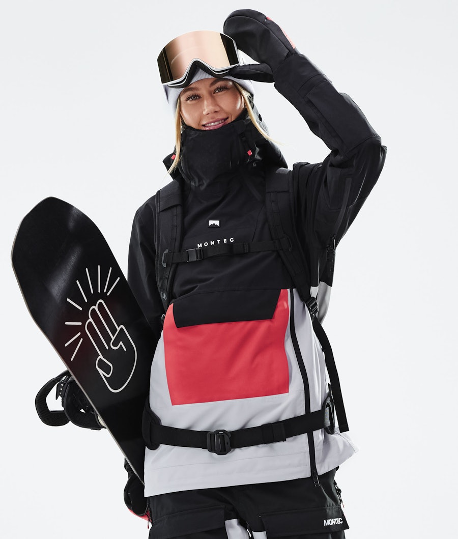 Doom W 2021 Snowboard Jacket Women Black/Coral/Light Grey