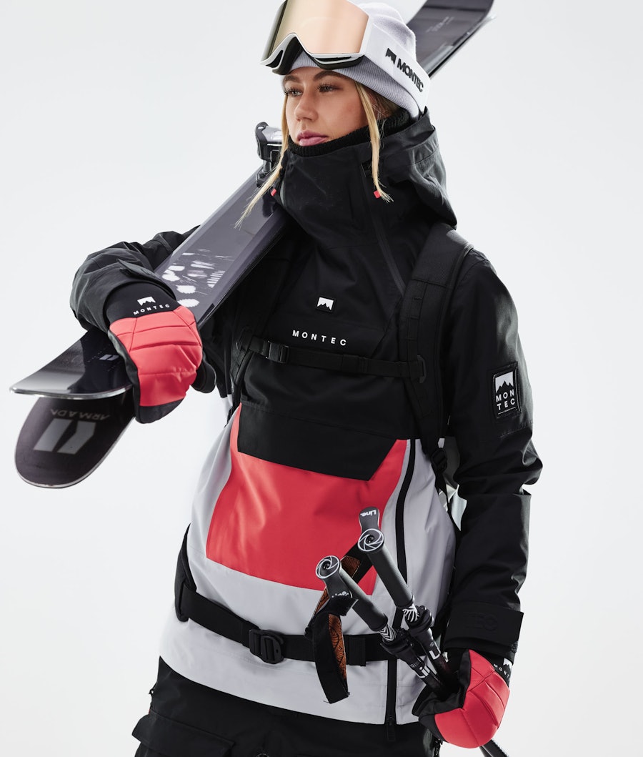Montec Doom W 2021 Women's Ski Jacket Black/Coral/Light Grey