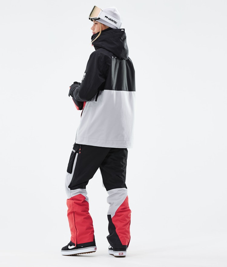 Doom W 2021 Snowboard Jacket Women Black/Coral/Light Grey Renewed