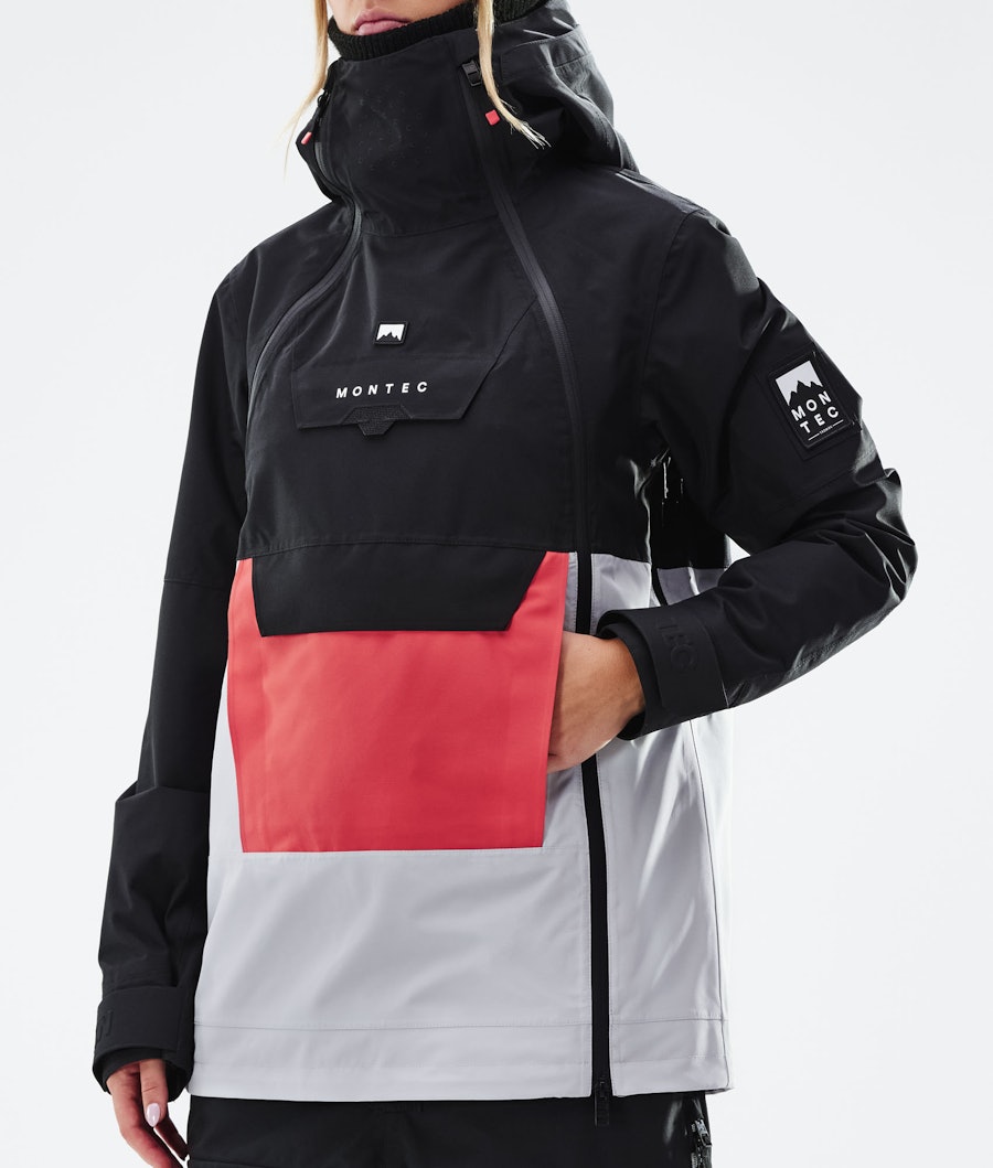 Montec Doom W 2021 Women's Ski Jacket Black/Coral/Light Grey
