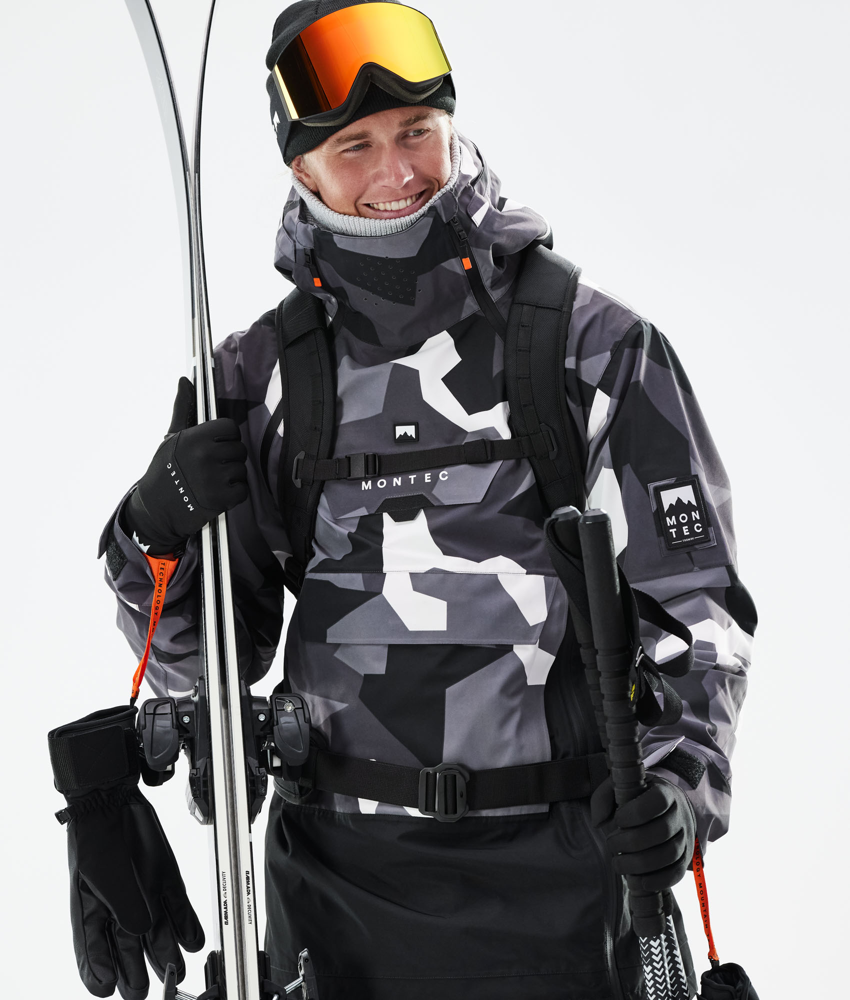 Black camo 2024 ski jacket