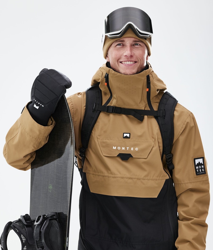 Doom 2021 Snowboard Jacket Men Gold/Black Renewed