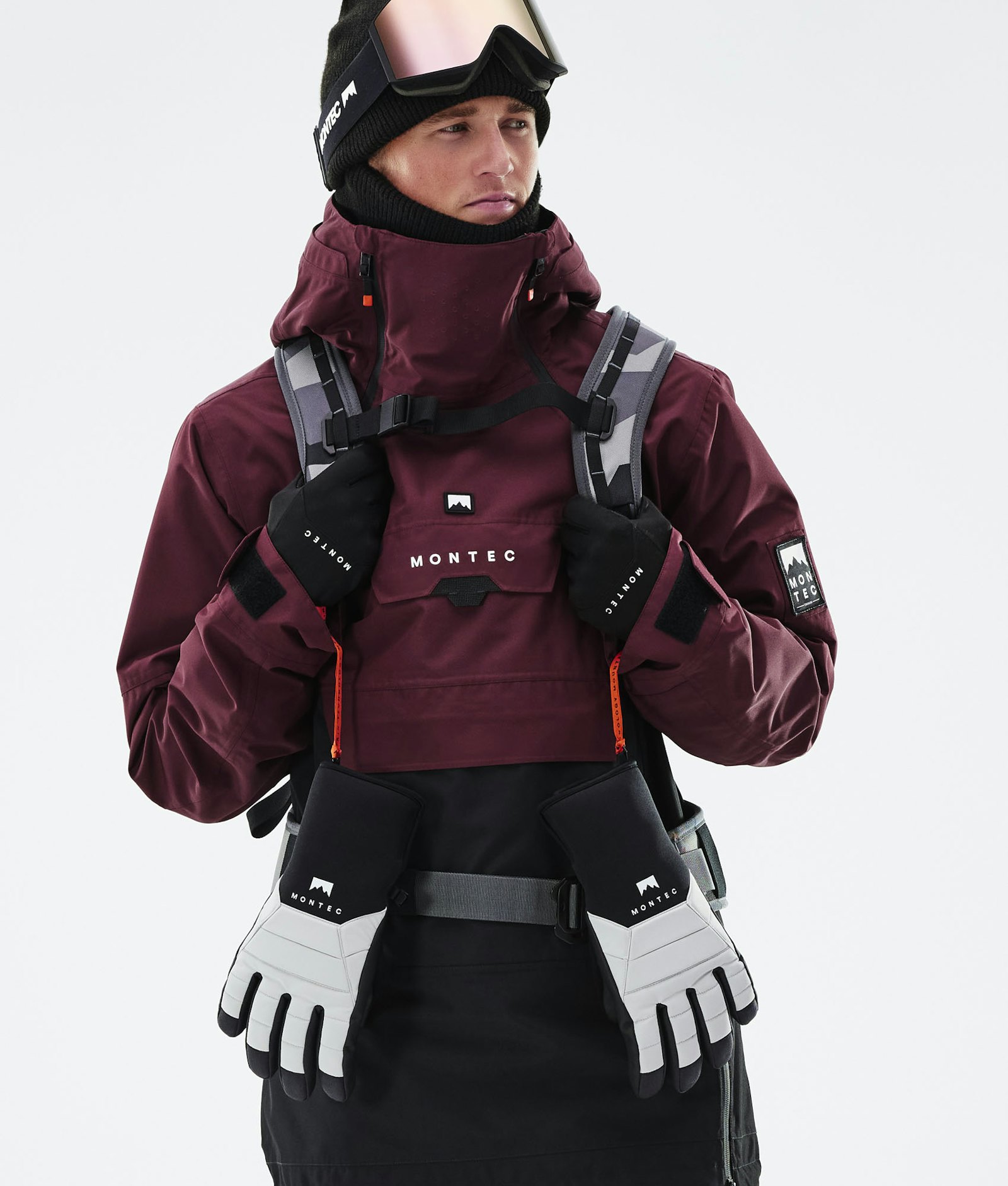 Doom 2021 Snowboard Jacket Men Burgundy/Black