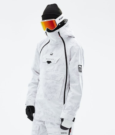 Doom 2021 Snowboard Jacket Men White Tiedye Renewed