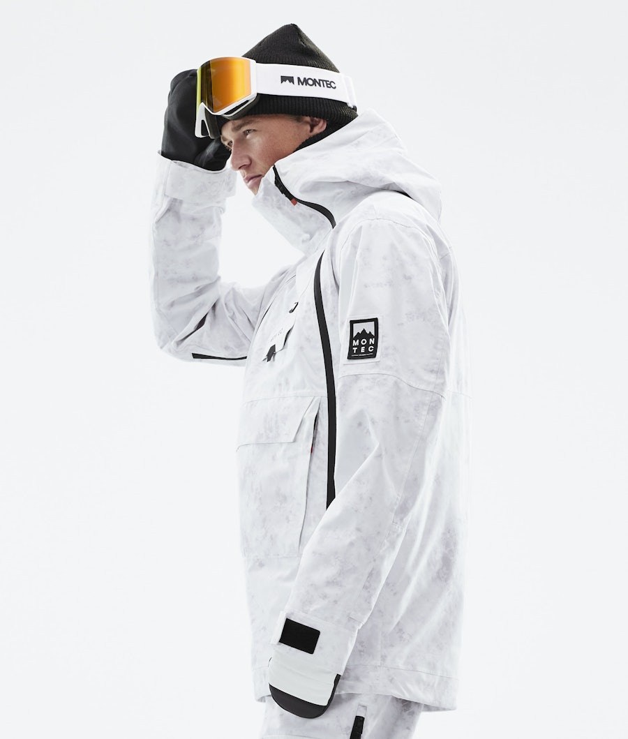 Montec Doom 2021 Men's Snowboard Jacket White Tiedye