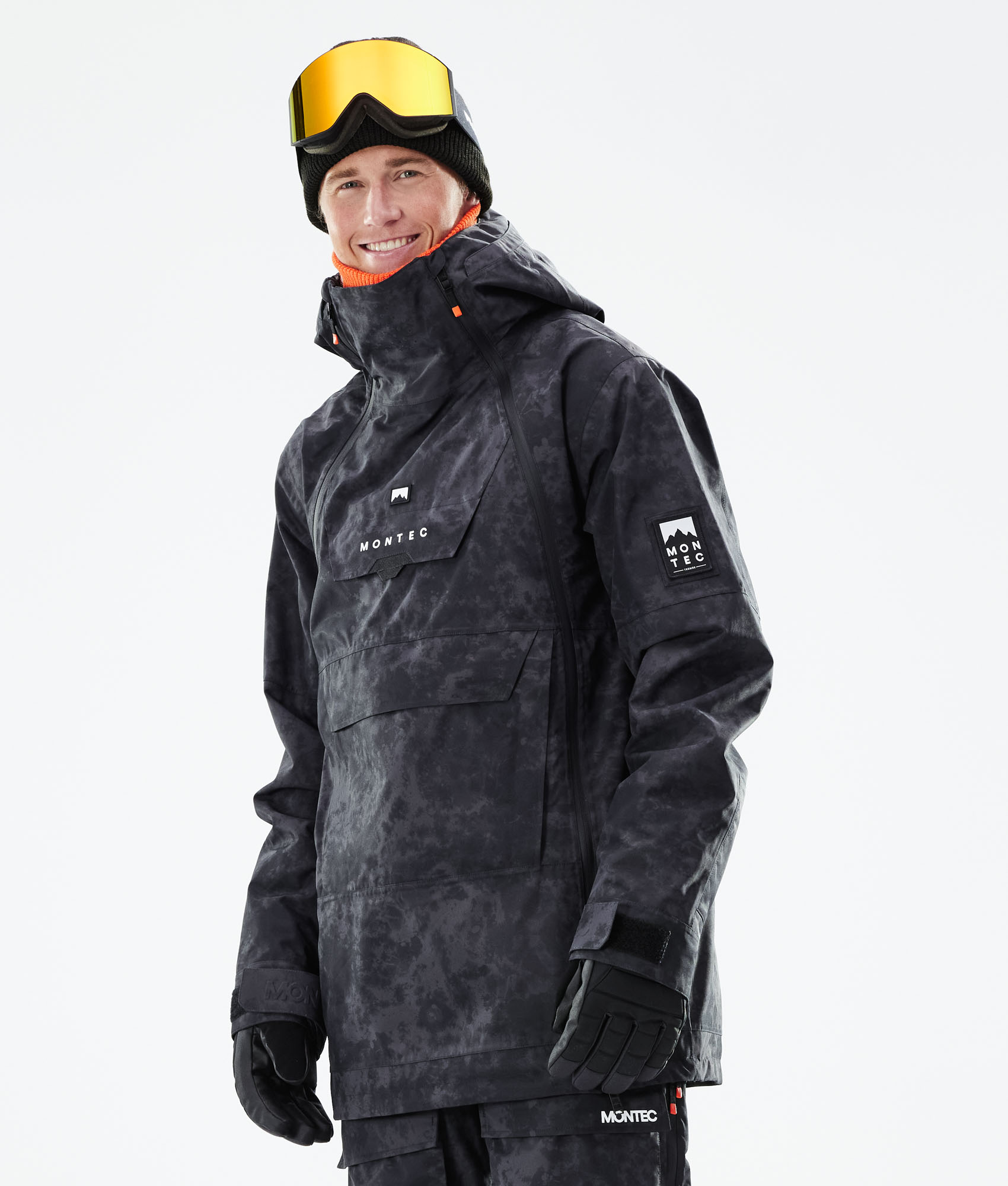 Ski Jacket - Black tech fabric down jacket