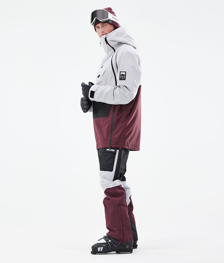 Montec Doom 2021 Ski Jacket Men Light Grey/Black/Burgundy