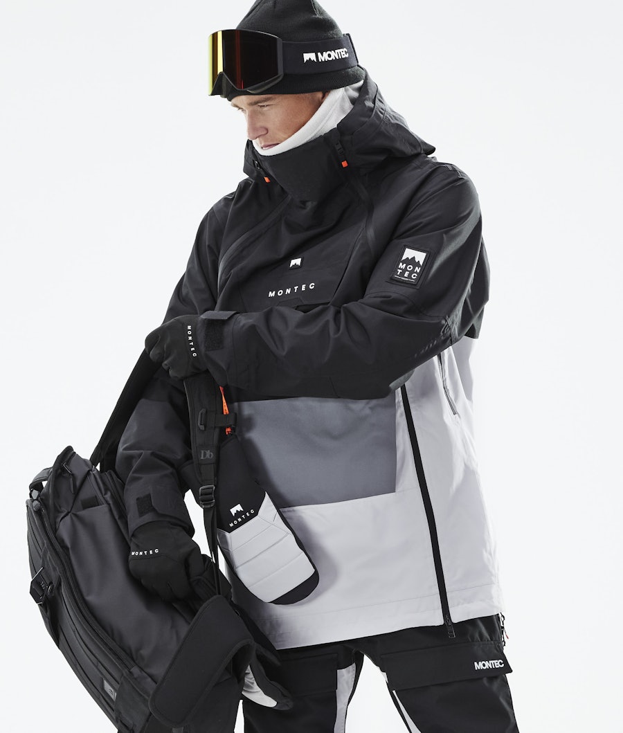 Doom 2021 Snowboard Jacket Men Black/Light Pearl/Light Grey Renewed
