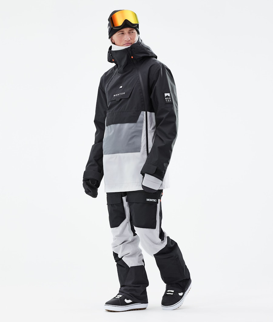 Montec Doom 2021 Men's Snowboard Jacket Black/Light Pearl/Light Grey