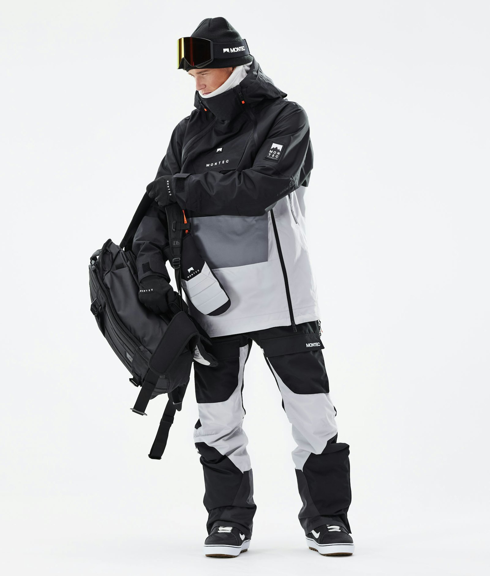 Montec Doom 2021 Snowboardjakke Herre Black/Light Pearl/Light Grey