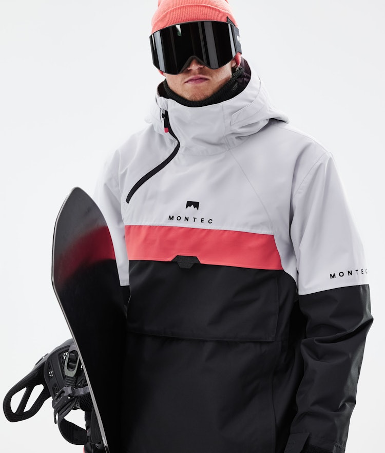 Montec Dune 2021 Snowboardjacke Herren Light Grey/Coral/Black