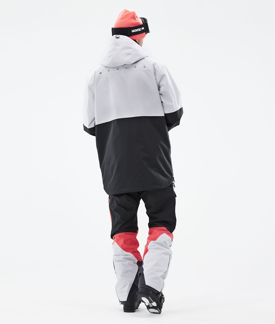Montec Dune 2021 Men's Ski Jacket Light Grey/Coral/Black