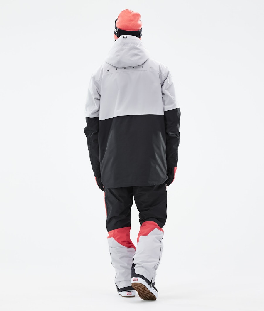 Dune 2021 Snowboard jas Heren Light Grey/Coral/Black