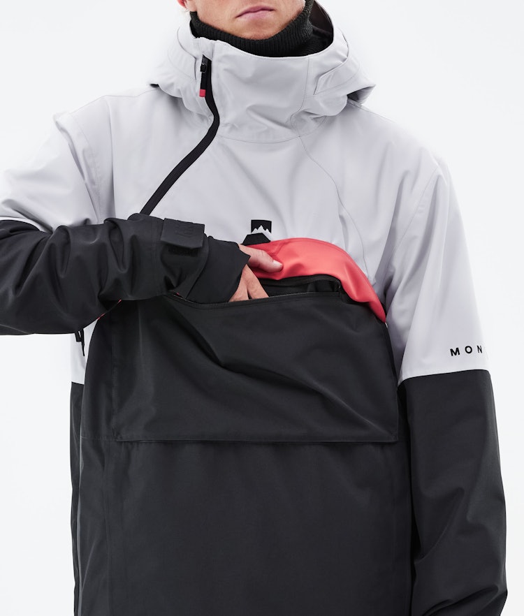 Montec Dune 2021 Ski Jacket Men Light Grey/Coral/Black, Image 10 of 10