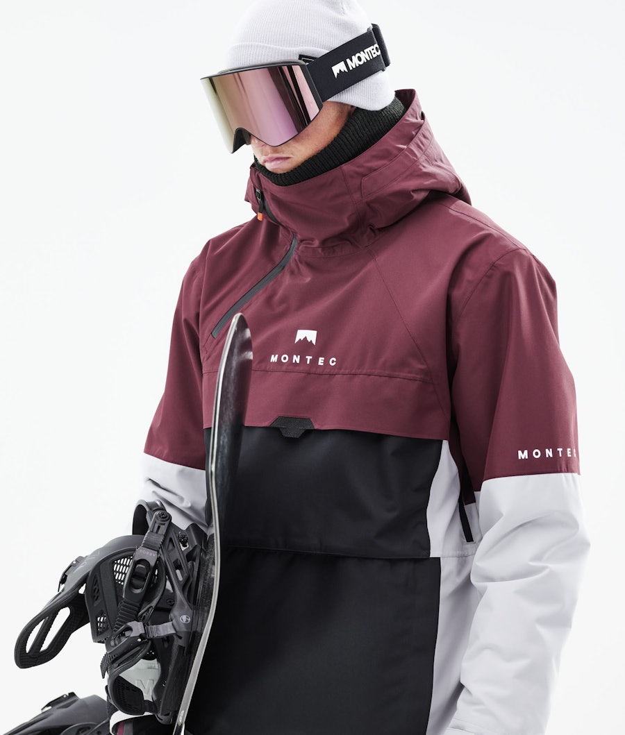 Dune 2021 Snowboard Jacket Men Burgundy/Black/Light Grey