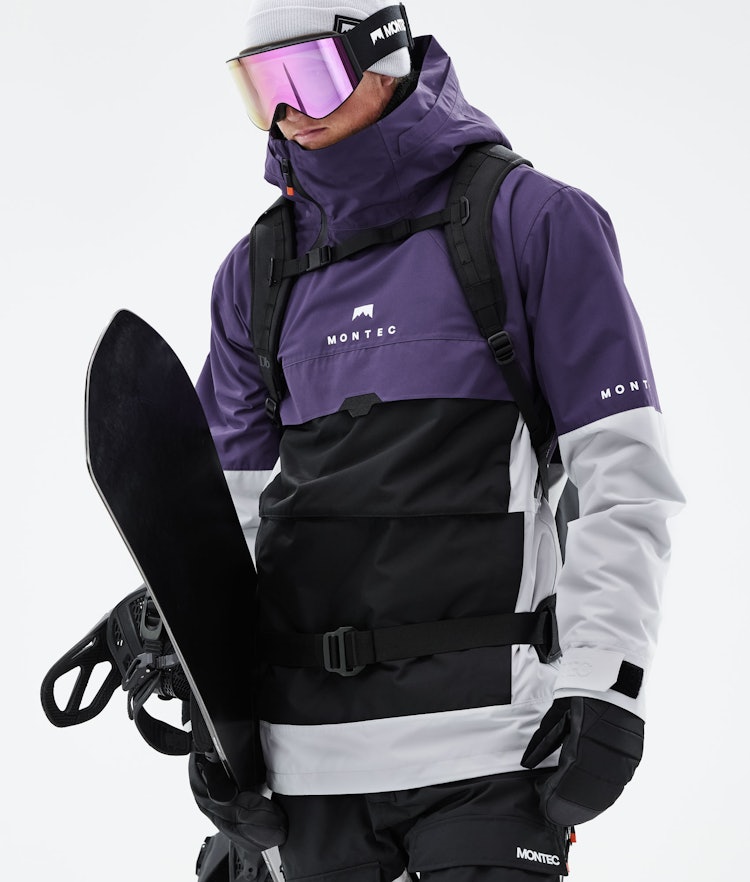 Montec Dune 2021 Snowboardjakke Herre Purple/Black/Light Grey