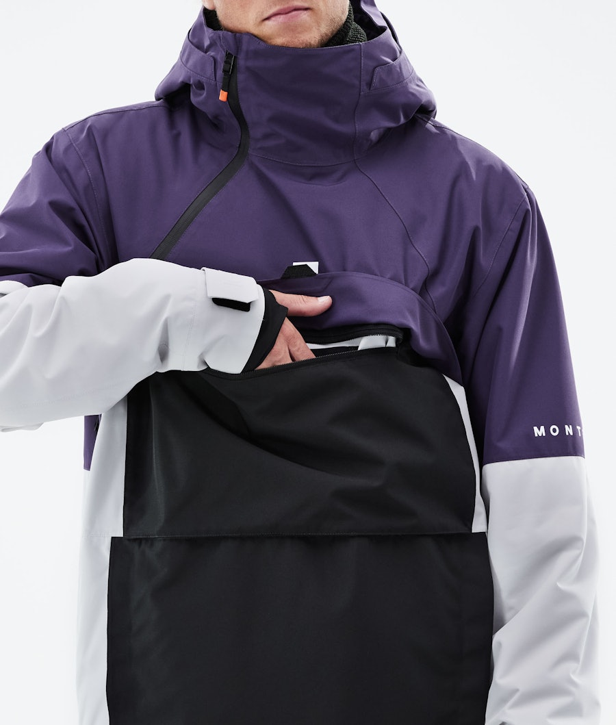 Dune 2021 Snowboard Jacket Men Purple/Black/Light Grey