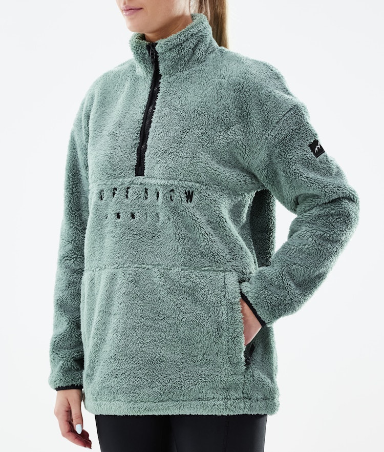 Pile W 2021 Fleece Sweater Women Faded Green, Image 7 of 7