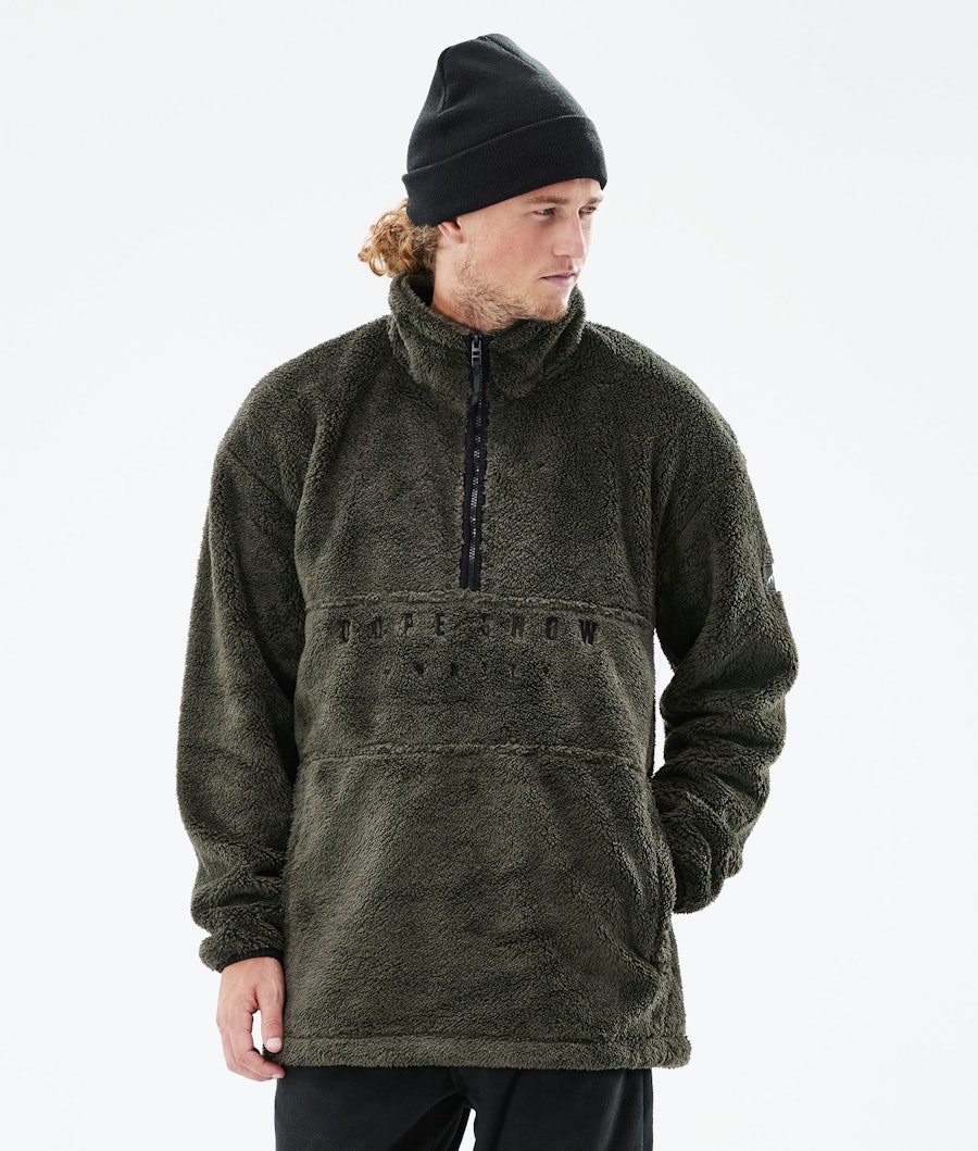 Dope Pile Men's Fleece Sweater Olive Green