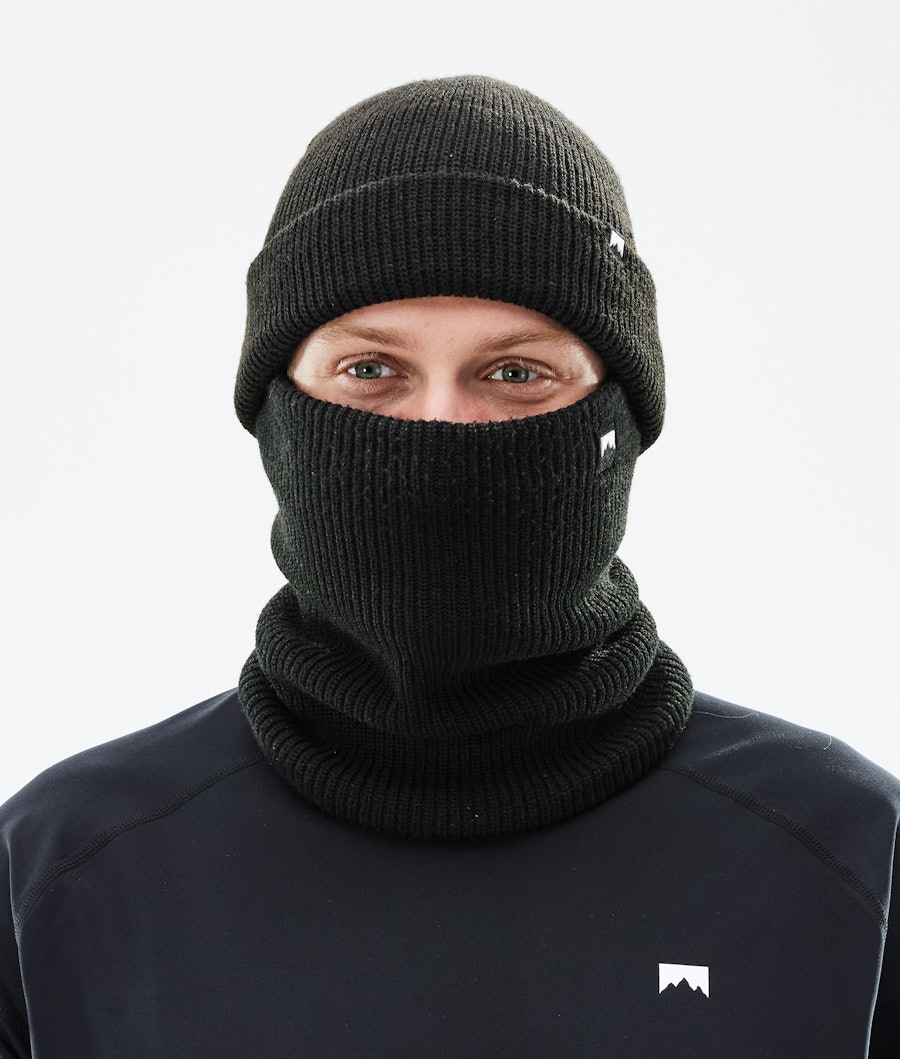 Classic Knitted Facemask Black