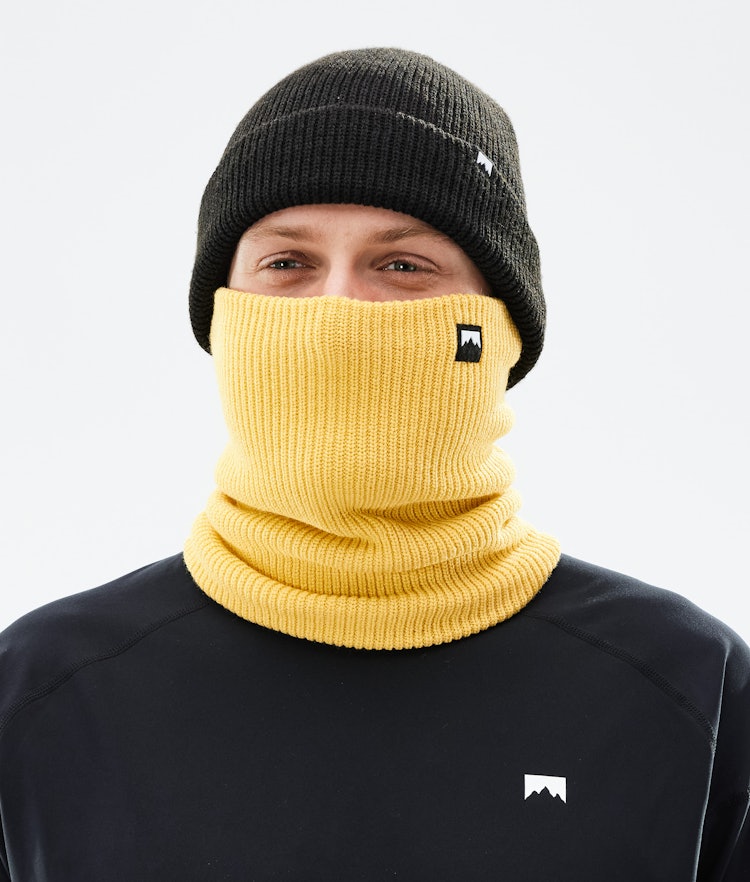 Montec Classic Knitted Facemask Yellow, Image 2 of 3