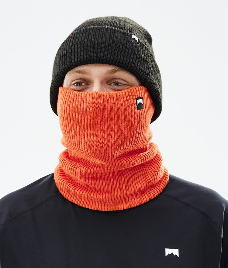 Classic Knitted Facemask Orange, Image 2 of 3