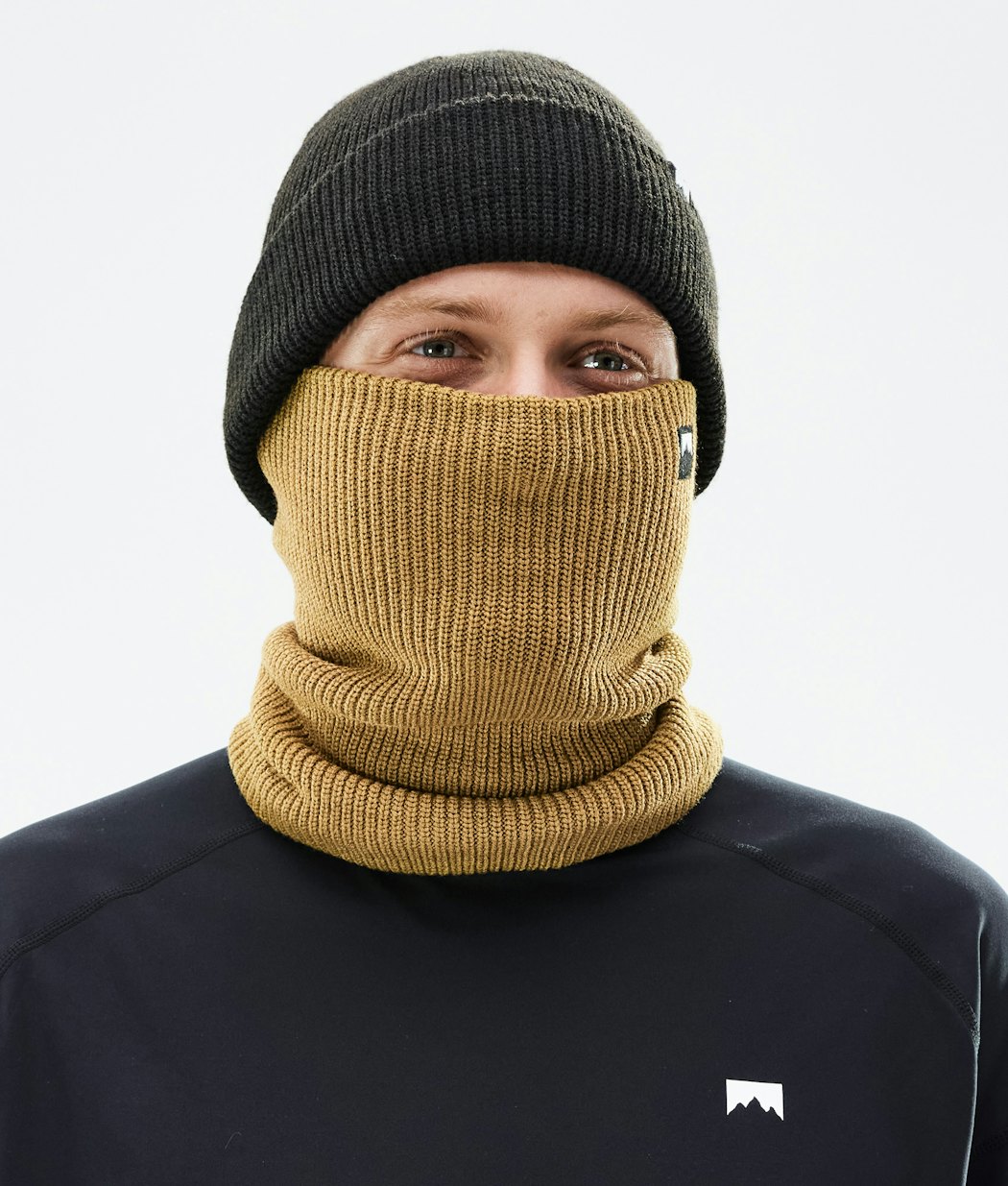 Classic Knitted Facemask Gold