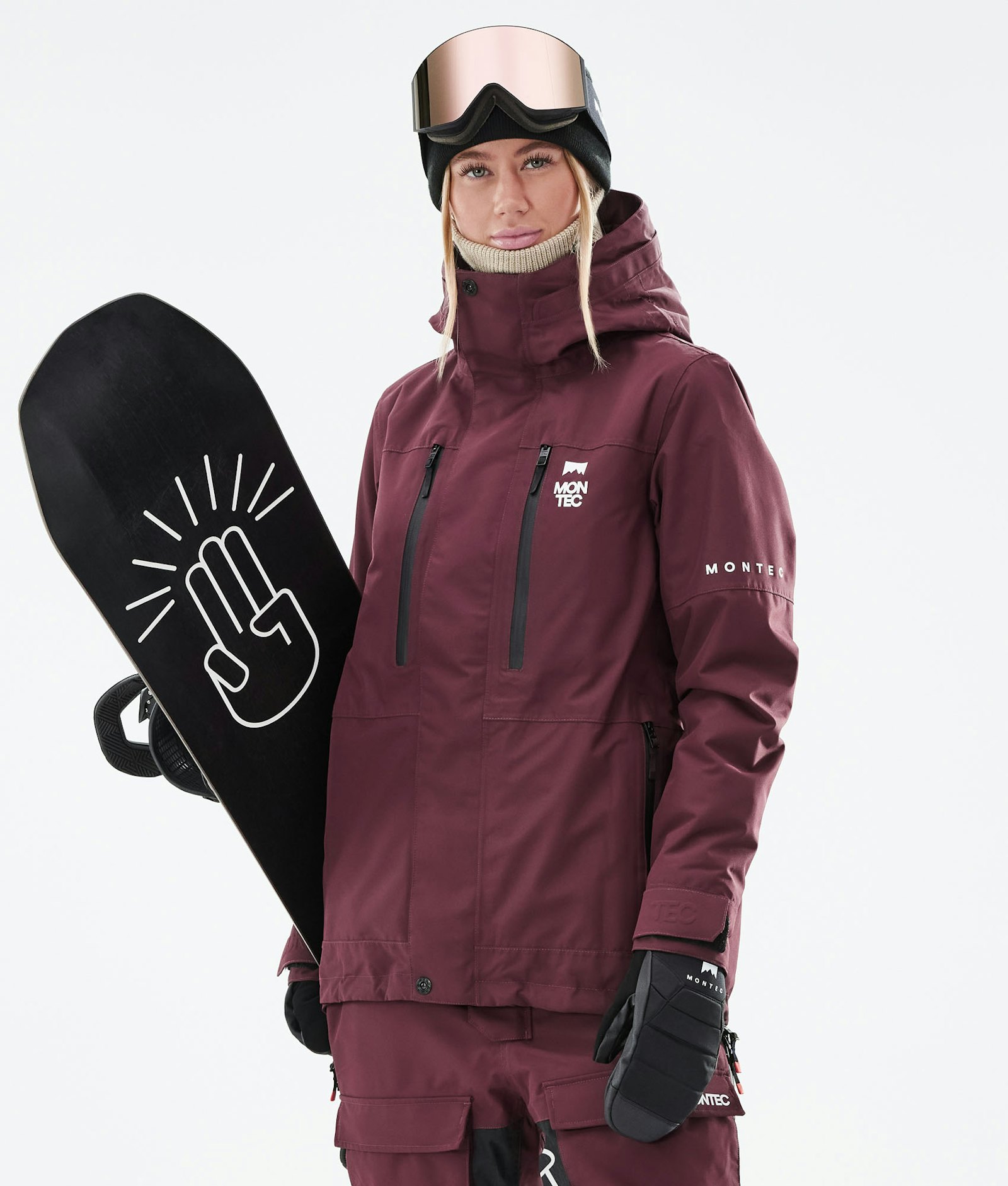 Montec Fawk W 2021 Snowboard jas Dames Burgundy Renewed, Afbeelding 1 van 11