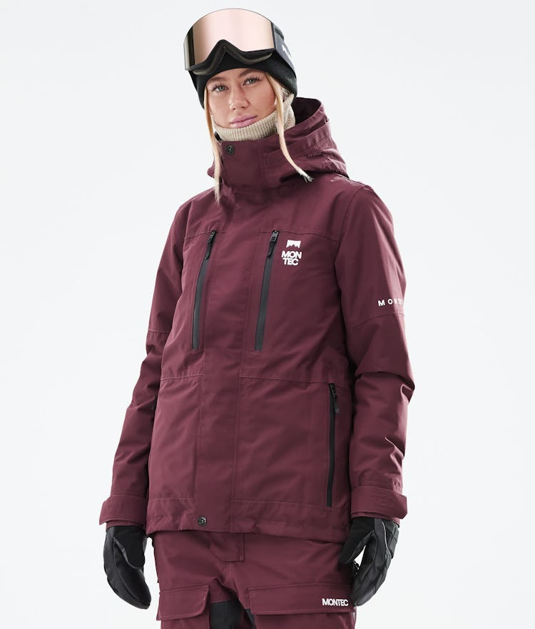 T tekort Voorbeeld Montec Fawk W 2021 Ski Jacket Women Burgundy | Montecwear CA