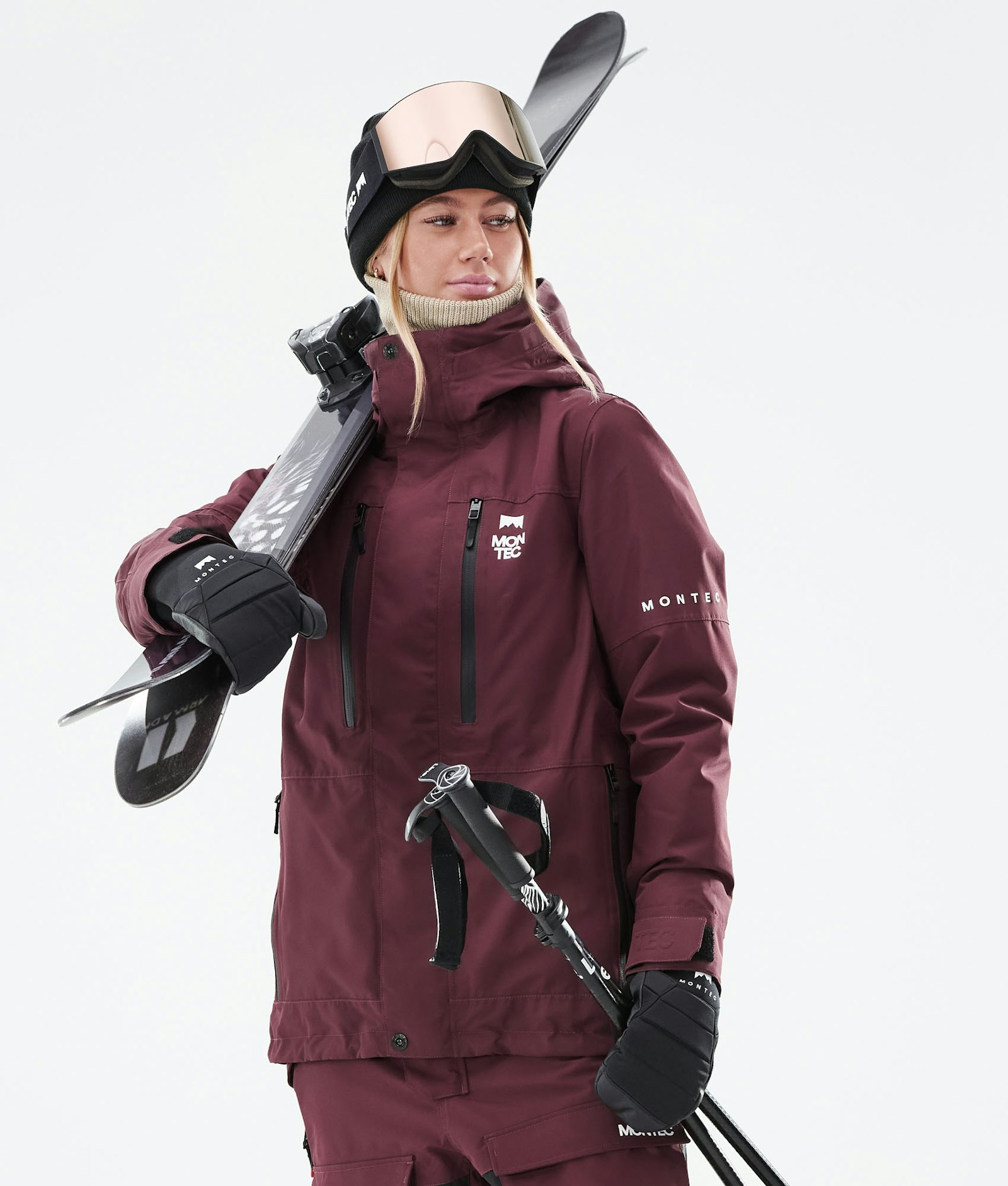 Fawk W 2021 Skijacke Damen Burgundy